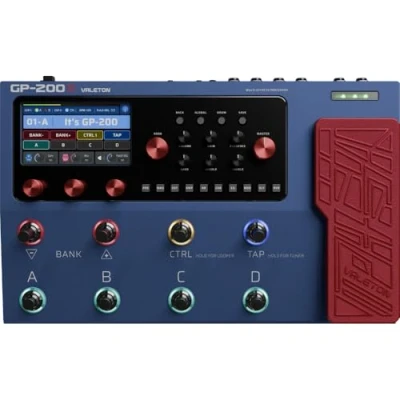 Immagine di Valeton Guitar Pedal Multi Effects Processor Bass Amp Modeling IR Cabinets Simulation with FX Loop MIDI I/O Expression Stereo OTG USB Audio Interface GP 200X