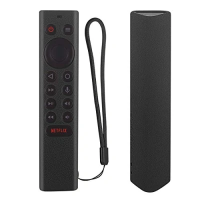 Immagine di Custodia protettiva remota in silicone per NVIDIA Shield TV Pro/4K HDR Remote Controller anti smarrimento lavabile con cordino (nero)