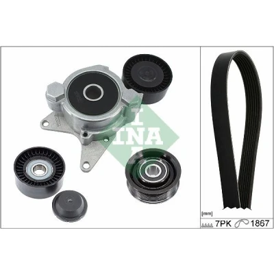 Immagine di INA 529 0401 10 Kit cinghie Poly V Controllare corsa libera generatore ed ev. sostituire TOYOTA: RAV4 III SUV, Verso, LEXUS: IS 2