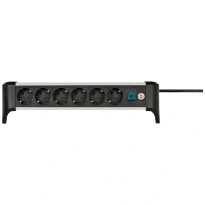 Immagine di Brennenstuhl 1391040600 Multipresa con interruttore Argento/Nero Schuko 1 pz.