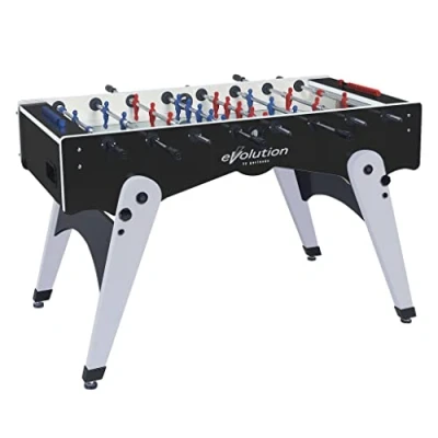 Immagine di Garlando Calcio Balilla F 20 Evolution Con Aste Uscenti Gambe Pieghevoli Nero/Argento