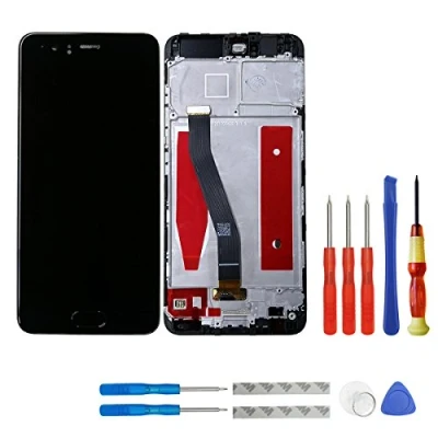 Immagine di swark, display LCD touch screen per Huawei P10, telaio + accessori (nero)