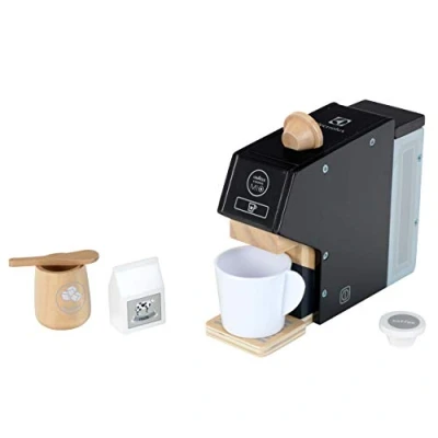 Immagine di Theo Klein Electrolux 7401 Macchina da caffè Electrolux, Legno, incl. Tazza, Capsule, Latte e Zucchero, Accessori per cucine Bambini Giocattolo, Dimensioni: 19 cm x 5,5 14