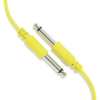 Immagine di ExcelValley 1 Pack Cavo per Chitarra Strumento Mono Patch Guida TS 6,35mm 1/4&quot; [Giallo 180cm 71&quot;]
