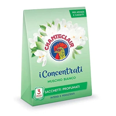 Immagine di Chanteclair I Concentrati, Sacchetti Profumati, Muschio Bianco, per Armadi, Cassetti e Valigie, Profumo Intenso Persistente