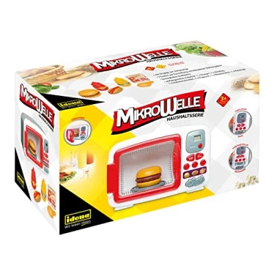 Immagine di Idena 40470Microonde per Bambini con Effetti Luminosi e Sonori, Apparecchio da Cucina 7 Funzioni di Base Numerosi Accessori, Giocattolo L&#039;Apprendimento Abilità Pratiche