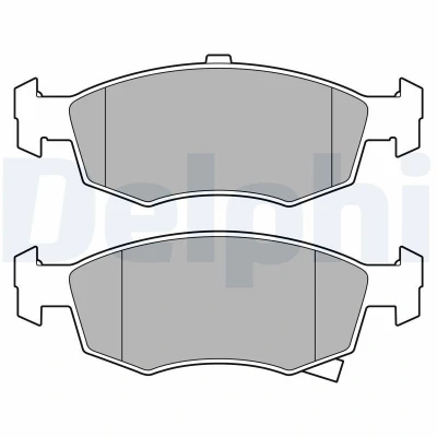 Immagine di DELPHI LP3668 Kit pastiglie freno con segnalatore acustico usura lamierino anticigolío senza accessori FIAT: 500 Hatchback, Panda III Hatchback