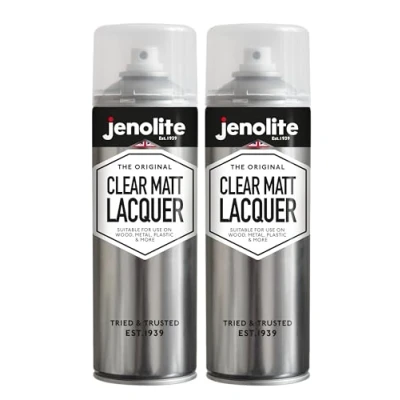 Immagine di JENOLITE Lacca Trasparente Opaca FINITURA CRISTALLO 2x500ml Sigilla, protegge e migliora Multisuperficie Resistente ai raggi UV non ingiallente Cassaforte per interni ed esterni