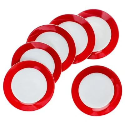 Immagine di MamboCat Set di 6 piatti da torta in porcellana colorata per persone, colorati insalata, dessert &amp; Co. colazione, pranzo, caffè e pane sera