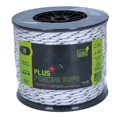 Immagine di ZoneGuard 5 mm Plus cordino per recinzione Bianco e Nero 200 m /