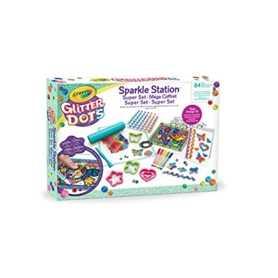 Immagine di CRAYOLA Glitter Dots Sparkle Station Super Set, per Creare Scintillanti Decorazioni con Il Modellabile, attività Creativa e Idea Regalo, 04 1085