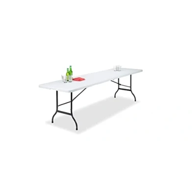 Immagine di BDW Tavolo da giardino pieghevole, 240 x 75 cm, manico in plastica, per 10 persone, campeggio, giardino, campeggio