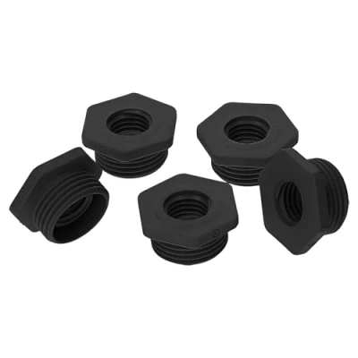 Immagine di Kalitec G6201210 Riduzione M20/M12 Plastica Nero I Riduttore Pressacavo esagonale M12 filettatura interna M20 esterna IP68
