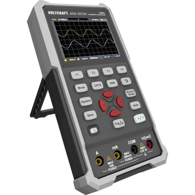 Immagine di VOLTCRAFT DSO 2072H Oscilloscopio Portatile 70 MHz 2 canali 250 MSa/s 8 kpts Bit 1 pz.