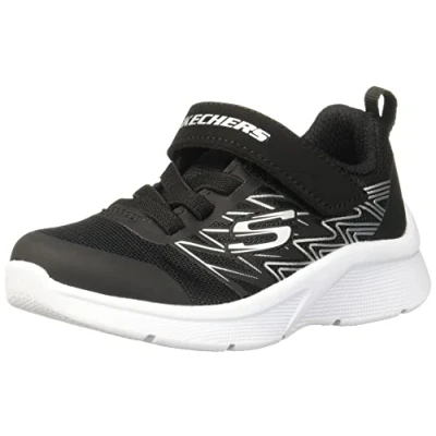 Immagine di Skechers Microspec Texlor, Sneaker Bambini e ragazzi, Tessuto Nero Finiture In Argento Nero, 37 EU