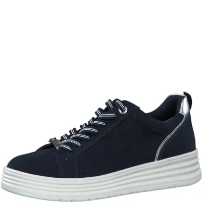 Immagine di MARCO TOZZI Sneakers con Zeppa Donna Lacci Comode, Blu (Navy Comb), 37 EU