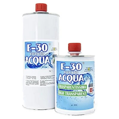 Immagine di RESINA EPOSSIDICA TRASPARENTE, E 30 Effetto Acqua A+B, Certificata Atossica, 1600 GR
