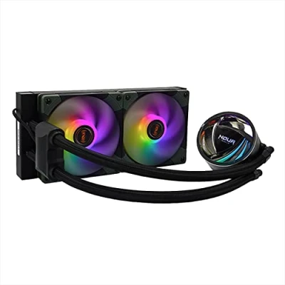 Immagine di Noua Sub Zero AT240 ARGB, Raffreddamento Dissipatore a Liquido CPU, 2 Ventole PWM Indirizzabile Silenziose, Compatibile LGA 1200 115x 1366 2066 AM5 AM4 AM3