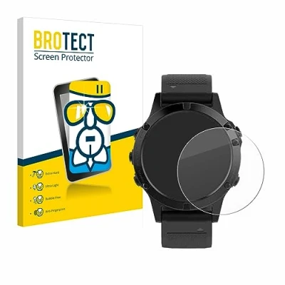 Immagine di brotect Pellicola Protettiva Vetro per Garmin fenix 5 (47 mm) / Plus Protezione Schermo [Durezza Estrema 9H, Chiaro]