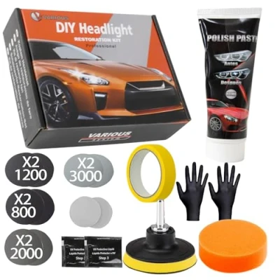 Immagine di various Kit di restauro fari Auto lucidatura per ripristinare torbidi, ristoratore ingialliti o usurati