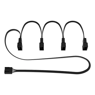 Immagine di ARCTIC 4 Pin PWM Fan Splitter Cable Cavo di estensione PST per Ventole case, PC, PWM, Connessione Multi Ventola, Prolunga, a Y, PC Nero