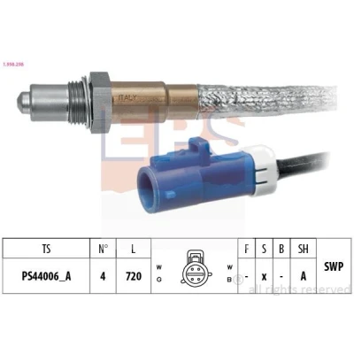 Immagine di EPS 1.998.298 Sonda lambda Made in Italy OE Equivalent riscaldato, planare, Filettatura prelubrificata FORD: Focus 2 Kombi, FIESTA 5,