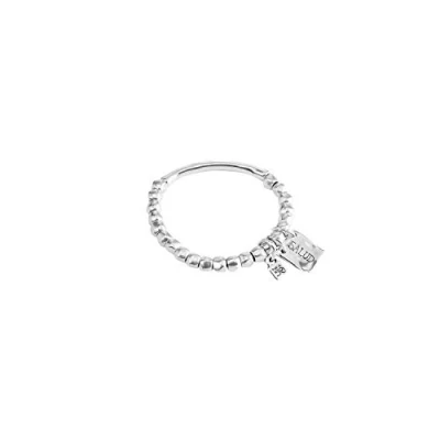 Immagine di Bracciale di perline ed elemento tubolare placcato argento