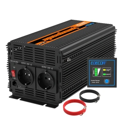 Immagine di EDECOA Power Inverter Onda Modificata 2000w Trasformatore di Tensione Convertitore DC 24v in AC 220v 230v 240v Invertitore Potenza per camion