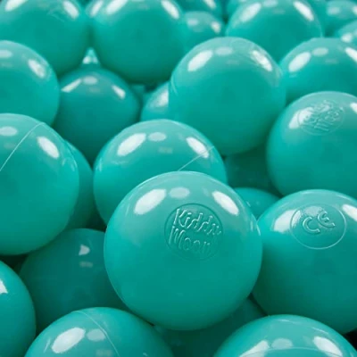 Immagine di KiddyMoon 100 Palline/7Cm Palline Morbide Colorate Per Piscina Bambini Fatto In EU, Turchese Chiaro