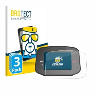 Immagine di brotect Pellicola Protettiva Vetro per PowaKaddy CT8 GPS Protezione Schermo (3 Pezzi) [Durezza Estrema 9H, Chiaro]