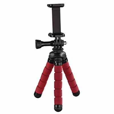 Immagine di Hama Mini treppiede &quot;Flex&quot; per smartphone e GoPro, 14 cm, rosso