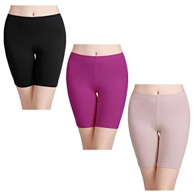 Immagine di wirarpa Pantaloncini Sottogonna Boxer Donna Cotone Vita Alta Mutande Shorts Elasticizzati 3 Pezzi Taglia S