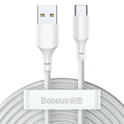 Immagine di Baseus Type C Simple Wisdom Cable (2pcs/Set) 5A 1.5m White (TZCATZJ 0