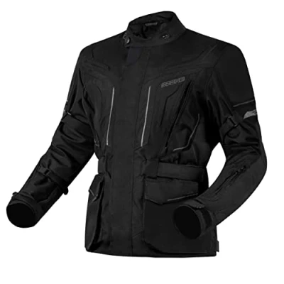 Immagine di OZONE Moto Sahara Giacca da in Tessuto Uomo Protezioni Gomiti e Spalle Membrana Reissa 6 canali di ventilazione Elementi riflettenti Tasche