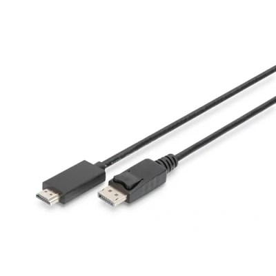 Immagine di Digitus Displayport / HDMI Cavo adattatore Spina DisplayPort, A 2.00 m Nero AK 340303 020 S tripla schermatura