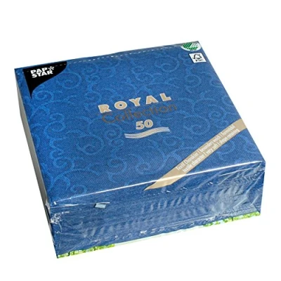 Immagine di Papstar Tovaglioli, Tessuto, Blu Scuro, 7.8 x 20 cm, 50 unità