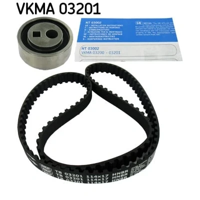 Immagine di SKF VKMA 03201 Kit cinghia di distribuzione 114 con profilo dente arrotondato PEUGEOT: 205 II Hatchback, 306 Partner I Van