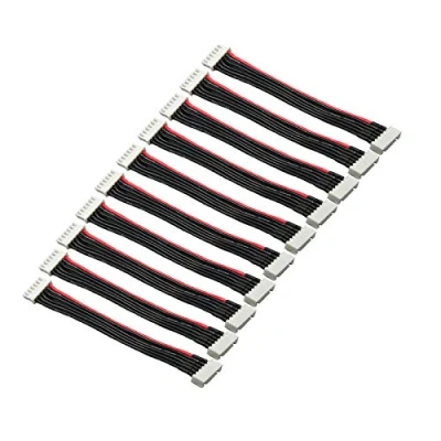 Immagine di LinsyRC 10 Pezzi Cavo di Prolunga per Bilanciamento 5S 6 Pin Adattatore RC Lipo Spina Maschio a Femmina Connettore JST XH con in Silicone 15CM 22AWG (5S)