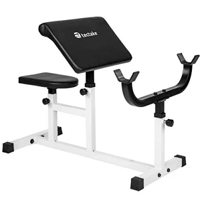 Immagine di TecTake Panca per Curl di bicipiti appoggio e Sedile Braccia Regolabile 98 x 65 94 cm