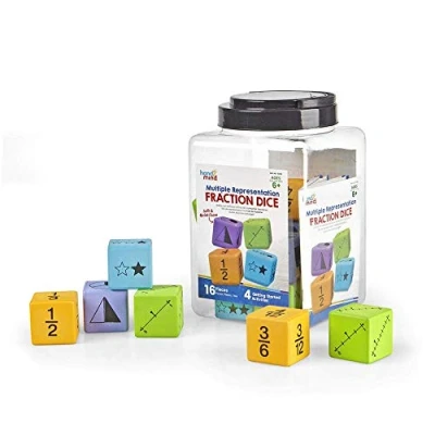 Immagine di Learning Resources Dadi delle frazioni a Raffigurazione multipla