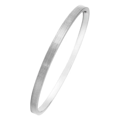 Immagine di Mecool S999 Bracciale rigido in argento sterling a cerchio chiuso per donna Diametro interno 6,5 cm