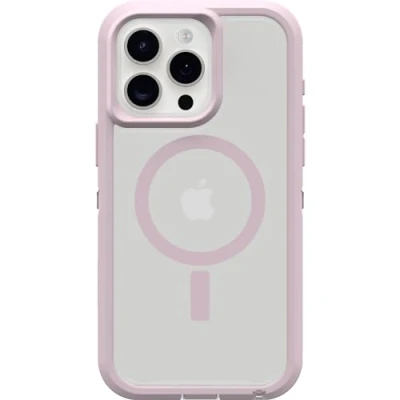Immagine di OtterBox Custodia Trasparente Defender Series XT per iPhone 15 PRO Max (Trasparente), Senza Schermo, Robusta, Si aggancia a MagSafe, Cordino di Fissaggio