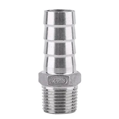 Immagine di SS304 Raccordo Tubo Filettato Maschio Connettore Bobina Flessibile in Acciaio Inossidabile BSP(1/2 * 19mm)