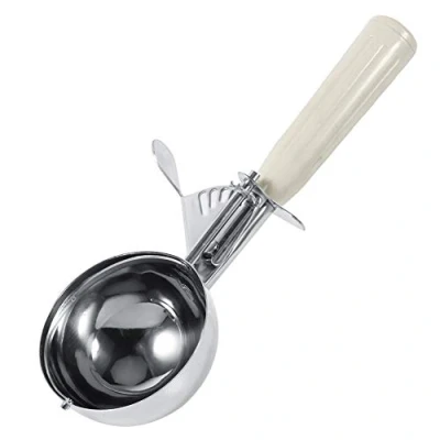 Immagine di paletta for gelato Pratico cucchiaio da in acciaio inossidabile con manico plastica (Colore : Ivory 6.8cm)