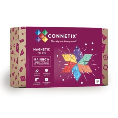 Immagine di CONNETIX Arcobaleno Pacchetto Geometria, 30 Pezzi