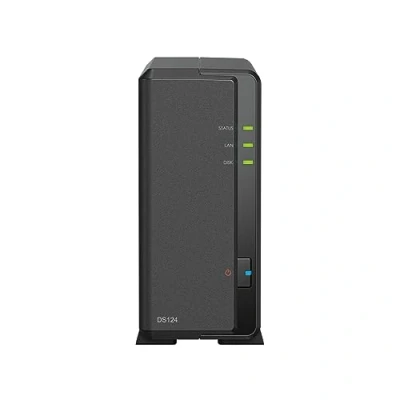 Immagine di Synology DS124 1 Bay Discstation NAS (Realtek RTD1619B 4 core 1.7 GHz 1GB DDR4 RAM 1xRJ 45 1GbE) 8TB Bundle con 1x Seagate IronWolf