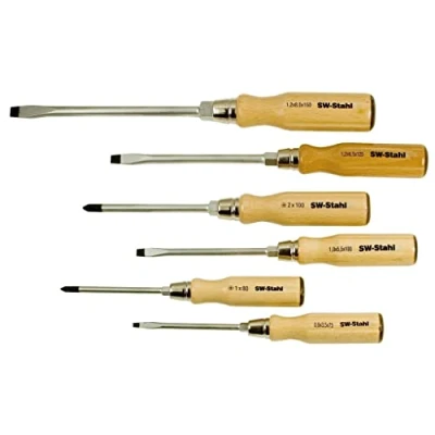 Immagine di SW Stahl 30501L Kit cacciavite 6 Legno 4,5 mm, 5,5 7,0 9,0 PH1, PH2, 4.5, 5.5, 7.0, 9.0 Astuccio di plastica