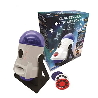 Immagine di Lexibook NLJ180 Planetarium Proiettore 2 in 1, 24 Immagini per Scoprire Lo Spazio, cupole con costellazioni, STEM, Bianco/Blu, Colore, Medio