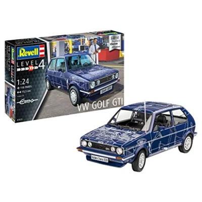 Immagine di Revell 07673 VW Golf GTi Builders Choice Plastic Model kit 1:24 Scale modello, Colore Nero, RV07673