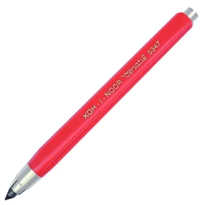 Immagine di Koh I Noor 5347 Portamine con meccanismo a pressione Versatil, per mine da 5,6 mm, colore: Rosso